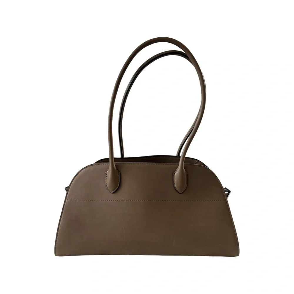 The Row Margaux Shoulder 12 Smooth Leather In Muschio - Picture 3 of 10